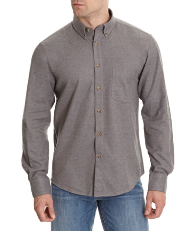 Solid Brushed Cotton Shirt